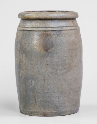 Western PA Stoneware Jar w/ Cobalt Stripe Decoration, c1880