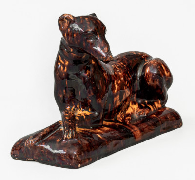 John W. Bell Redware Whippet Figure