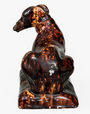John W. Bell Redware Whippet Figure