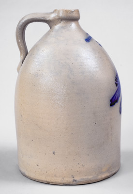 Very Rare J. NORTON & CO. / BENNINGTON VT Stoneware Jug w/ Cobalt Pheasant on Branch Decoration