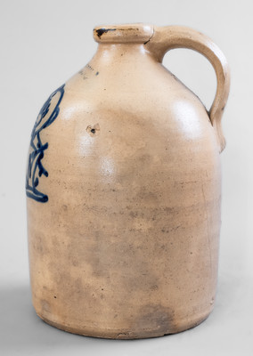 Scarce J. & E. NORTON / BENNINGTON, VT Stoneware Bird Jug, c1855