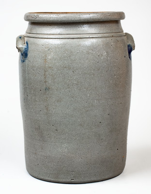 3 Gal. JAS. HAMILTON & CO. / GREENSBORO, PA Stoneware Jar w/ Stenciled Rose Decoration