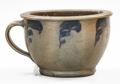 Extremely Rare Stoneware Chamber Pot attrib. Swank Pottery, Johnstown, PA