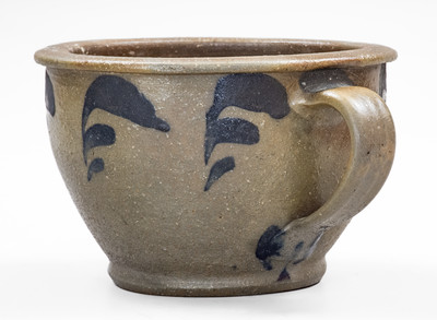 Extremely Rare Stoneware Chamber Pot attrib. Swank Pottery, Johnstown, PA