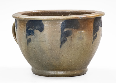 Extremely Rare Stoneware Chamber Pot attrib. Swank Pottery, Johnstown, PA