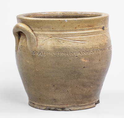 PAUL CUSHMAN S STONEWARE FACTORY / 1809 Stoneware Jar, Albany, New York