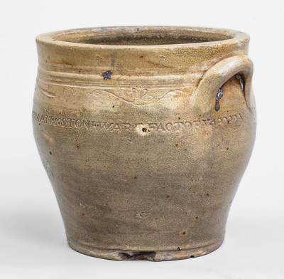 PAUL CUSHMAN S STONEWARE FACTORY / 1809 Stoneware Jar, Albany, New York