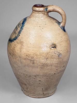 C. CROLIUS / MANUFACTURER / MANHATTAN-WELLS / NEW-YORK Stoneware Jug