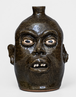Lanier Meaders Stoneware Face Jug (Cleveland, Georgia), c1985