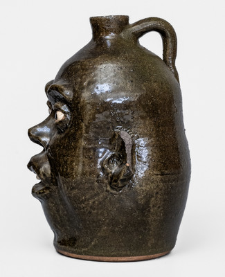 Lanier Meaders Stoneware Face Jug (Cleveland, Georgia), c1985