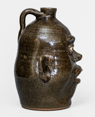 Lanier Meaders Stoneware Face Jug (Cleveland, Georgia), c1985