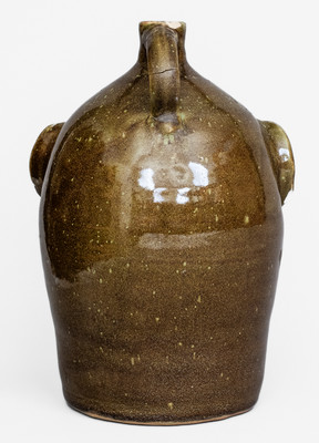 E.J. BROWN / Evan's / HANDMADE / ARDEN, N.C. Stoneware Face Jug