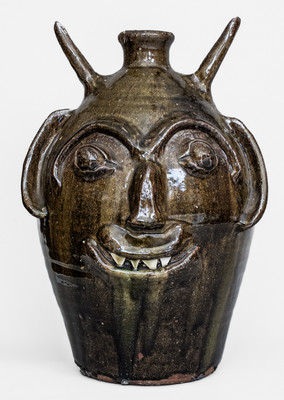 Large-Sized B.B. CRAIG / VALE, N.C. Stoneware Devil Jug