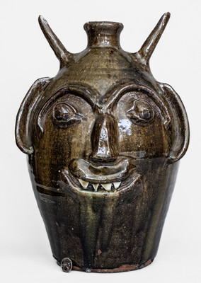 Large-Sized B.B. CRAIG / VALE, N.C. Stoneware Devil Jug