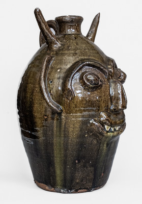Large-Sized B.B. CRAIG / VALE, N.C. Stoneware Devil Jug