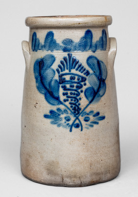 2 Gal. Stoneware Churn attrib. Somerset Potters Works, Somerset, MA
