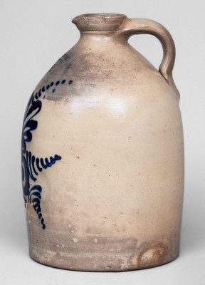 2 Gal. FORT EDWARD POTTERY CO. Stoneware Syrup Jug, circa 1859