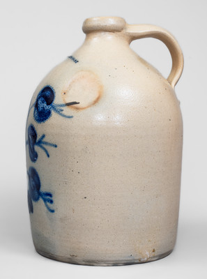 N. CLARK JR. / ATHENS, NY Stoneware Jug w/ Floral Decoration
