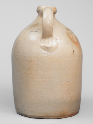 N. CLARK JR. / ATHENS, NY Stoneware Jug w/ Floral Decoration