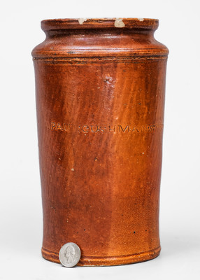 PAUL CUSHMAN S STONEWARE FACTORY / 1811 Stoneware Jar, Albany, New York