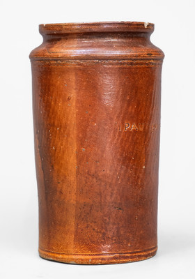 PAUL CUSHMAN S STONEWARE FACTORY / 1811 Stoneware Jar, Albany, New York