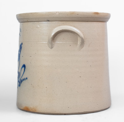 3 Gal. G. S. GUY & CO. / FORT EDWARD, NY Stoneware Crock w/ Bird Decoration