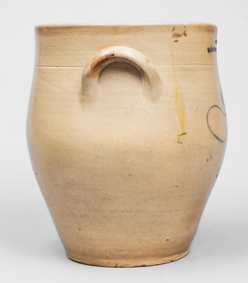 Rare W. E. WARNER / MANUFACTURER / ALBANY, New York Stoneware Jar