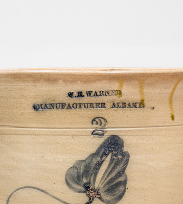 Rare W. E. WARNER / MANUFACTURER / ALBANY, New York Stoneware Jar