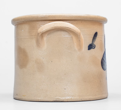 LYONS, New York Stoneware Crock w/ Floral Decoration