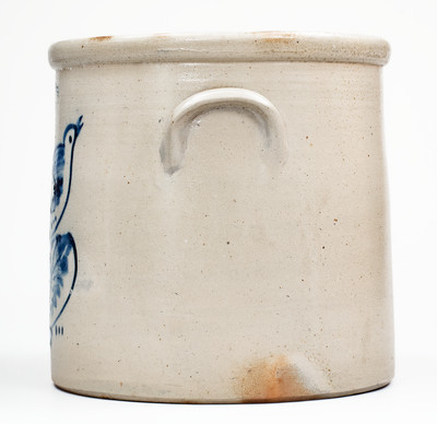 3 Gal. OTTMAN BROS. & CO. / FORT EDWARD, NY Stoneware Bird Crock, c1875