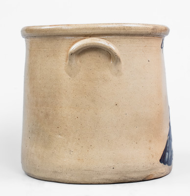 4 Gal. ALBANY, NY Stoneware Crock w/ Large Bird Decoration