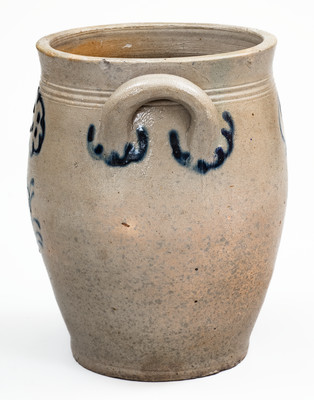 Attrib. Howe & Clark, Athens, NY Stoneware Jar, circa 1805-1813