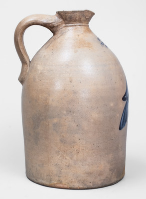 Scarce 2 Gal. NEW YORK STONEWARE CO. / FORT EDWARD, NY Stoneware Jug w/ Bird Decoration