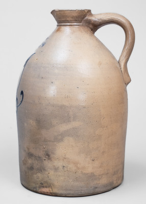 Scarce 2 Gal. NEW YORK STONEWARE CO. / FORT EDWARD, NY Stoneware Jug w/ Bird Decoration