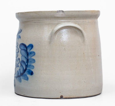 Stoneware Crock w/ Elaborate Foliate Decoration, attrib. Somerset Potters Works, Somerset, MA, c1870