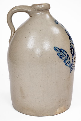 2 Gal. J. & E. NORTON / BENNINGTON, VT Stoneware Jug w/ Floral Decoration