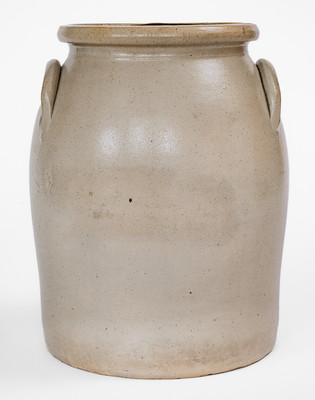 2 Gal. J. NORTON & CO. / BENNINGTON, VT Stoneware Jar w/ Floral Decoration