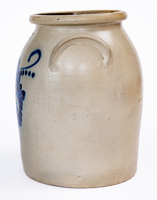 2 Gal. J. NORTON & CO. / BENNINGTON, VT Stoneware Jar w/ Floral Decoration