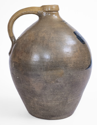 JULIUS NORTON / BENNINGTON, VT Ovoid Stoneware Jug w/ Floral Decoration