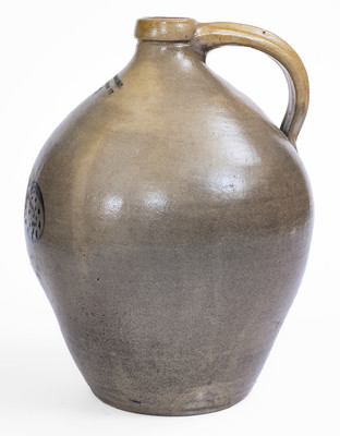 JULIUS NORTON / BENNINGTON, VT Ovoid Stoneware Jug w/ Floral Decoration