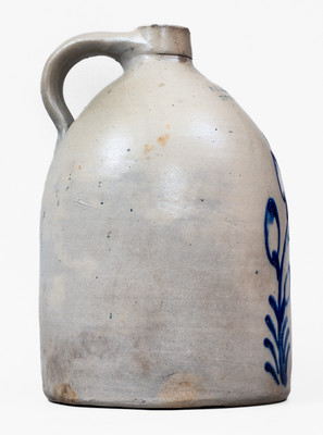 2 Gal. F. B. NORTON SONS / WORCESTER, MASS. Stoneware Crock w/ Floral Decoration