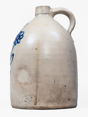 2 Gal. F. B. NORTON SONS / WORCESTER, MASS. Stoneware Crock w/ Floral Decoration