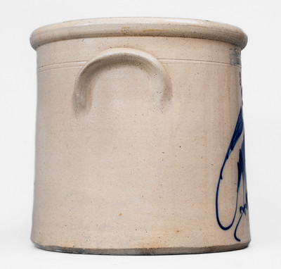 3 Gal. FRANK B. NORTON / WORCESTER, MASS. Stoneware Crock w/ Parrot Decoration