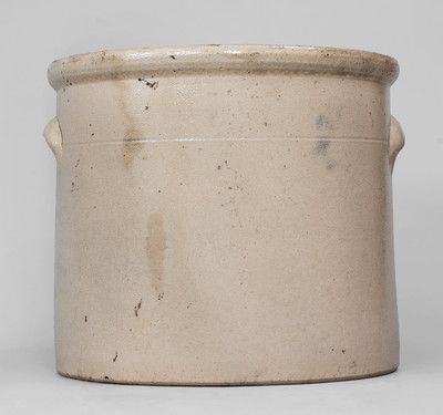 N. A. WHITE & SON / UTICA, NY Stoneware Crock w/ Paddletail Bird Decoration