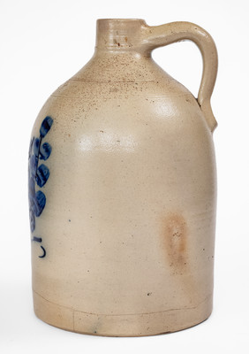 3 Gal. N. A. WHITE & SON / UTICA, NY Stoneware Bird Jug, c1885