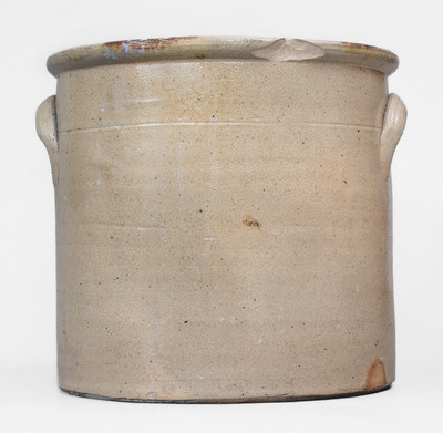 2 Gal. WHITE S UTICA, New York Stoneware Bird Crock, c1870
