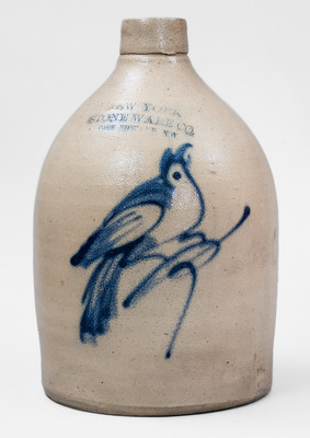 1 Gal. NEW YORK / STONEWARE CO. / FORT EDWARD, N.Y. Stoneware Bird Jug