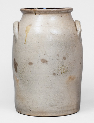 2 Gal. ALBANY, NY Stoneware Jar w/ Slip-Trailed Floral Decoration, c1860