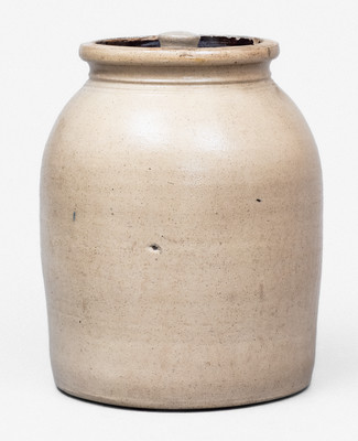 1 1/2 Gal. FORT EDWARD POTTERY CO. Stoneware Jar w/ Slip-Trailed Decoration