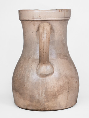 2 Gal. Northeastern Stoneware Pitcher w/ Slip-Trailed Floral Decoration